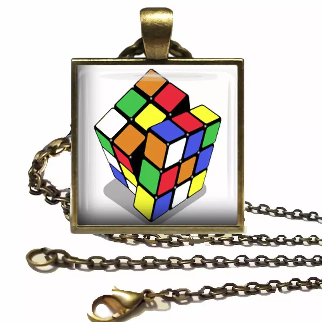 VINTAGE 80'S IDEAL RUBIKS CUBE PUZZLE NECKLACE USED EXCELLENT CONDITION |  eBay