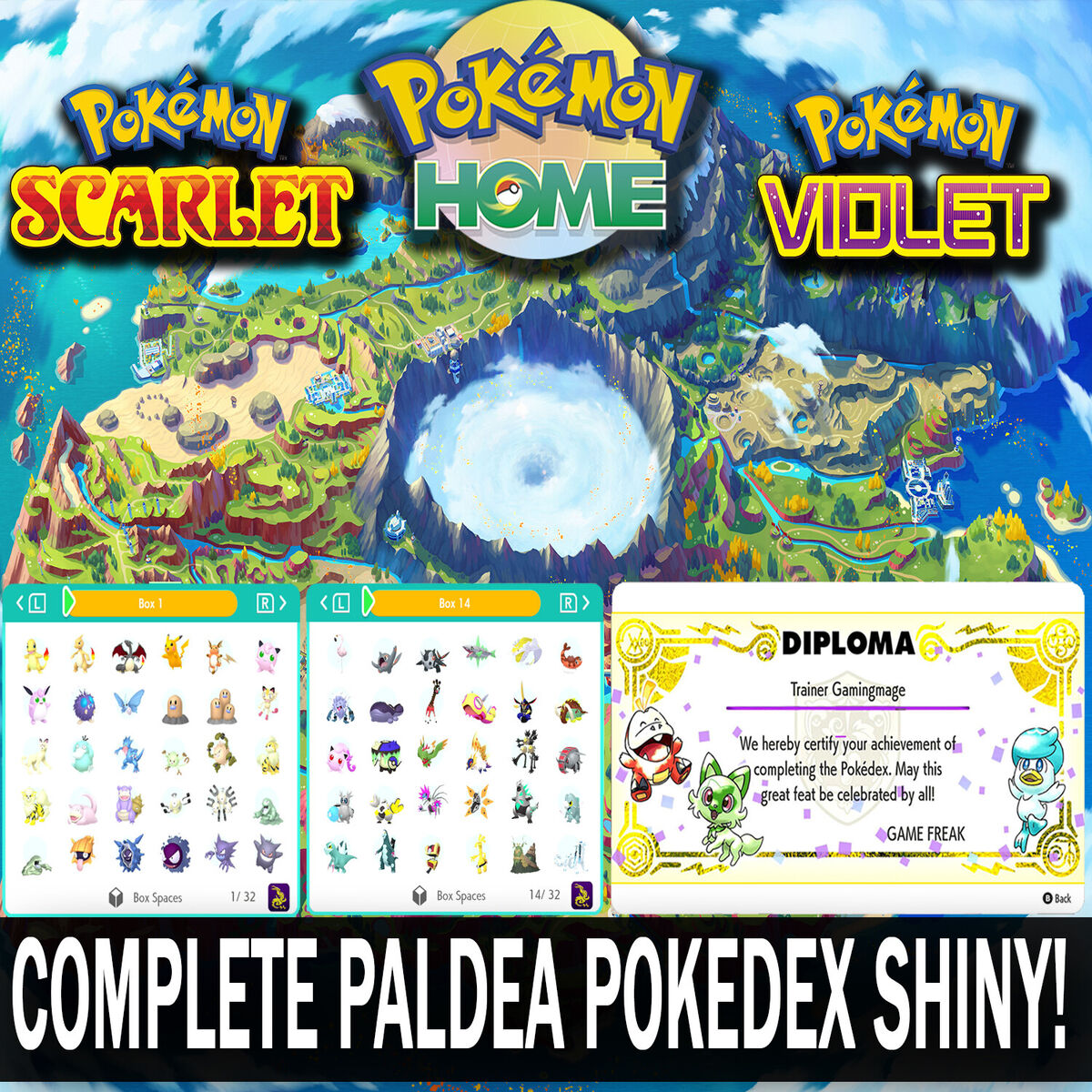 Pokémon Scarlet Violet Paldea Pokedex 001 - 030