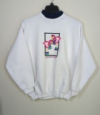 Vintage MC Sportswear Energy Sweatshirt Flamingo White Size PL Petite Large 