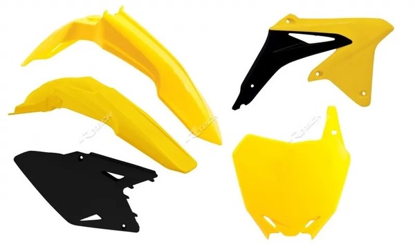 Racetech Plastik-Kit Originalfarbe (2017) Gelb/Schwarz Suzuki RM-Z 450 2008-17-image