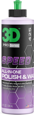 3D Speed All-In-One Polish & Wax   Scratch & Swirl Remover, Clear Coat Safe Pain