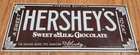 Vintage Ande Rooney Hershey's Chocolate Porcelain Enameled Sign 5 x 12"