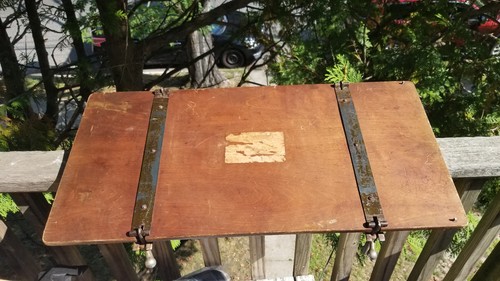 DE COLECCIÓN GRANDE MADERA EJÉRCITO ROPA PRENSA EVERITT'S MANUAL INGLATERRA 28" X 14" - Imagen 6 de 24