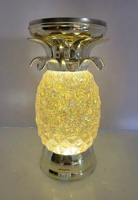 Bath & Body Works Candle Holder Light Up Pineapple Glitter Pedestal Globe Works