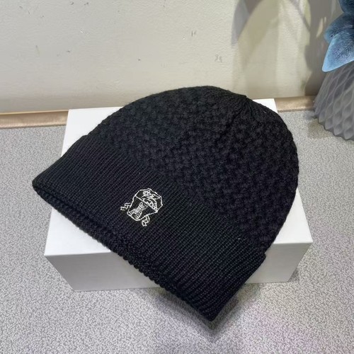 Brunello Cucinelli Unisex Thickened Cashmere Knitted Hat Winter Wool Hat