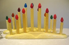 Vintage 2 plastic 8 Light Window Candolier, Candelabra, Drip Candles w/ Bulbs