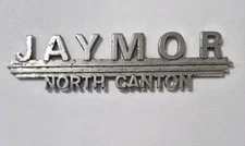 VTG Jaymor North Canton Metal Dealer Badge Emblem Tag Nameplate Ship 