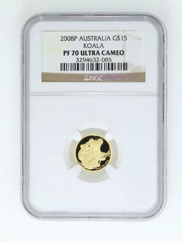 Australia 2008 P Koala $15 Gold NGC PF70 ULTRA CAMEO