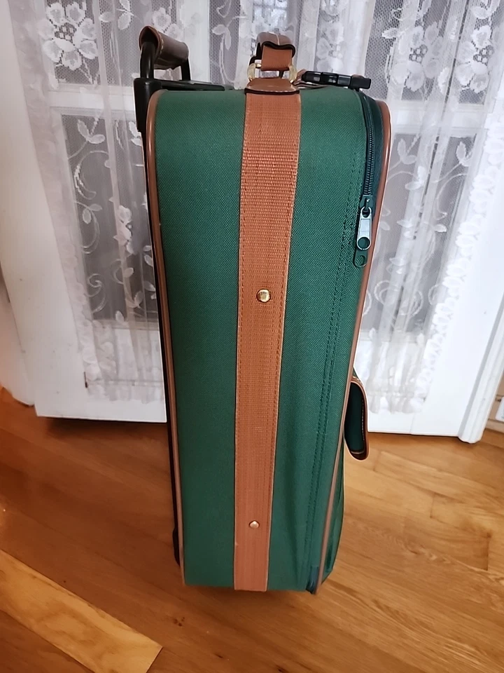 Maleta de viaje vintage de los años 80 Polo Ralph Lauren verde con ruedas Foto 4 de 4