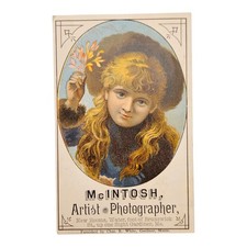 McIntosh Artist Photographer Trade Card Gardiner Maine