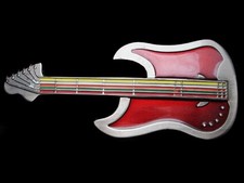 LF11131 REALLY NICE CUT-OUT  COLORFUL ELECTRIC GUITAR  MUSIC BELT BUCKLE