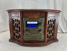 Innovative Technology ITRR-501 Wooden Music Center Recordable CD Turtable Tape