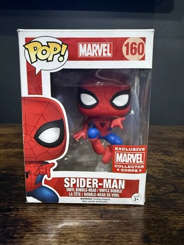 Funko Pop Spider-Man #160 Marvel Comics Collector Corps Exclusive Vinyl Figure