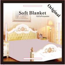 500-K DUSTY PINK ( 2024 ) KING SOLID SHINY FLANNEL BLANKET