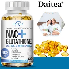 Skin Whitening Capsules - 2028mg - Anti-Aging - Skin Improvement - 120 Capsules