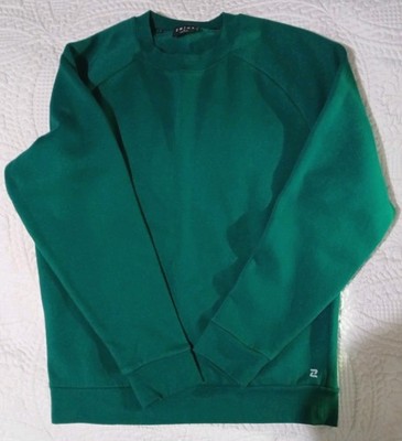 Zelos Super Soft Fleece Crew Neck Pullover Sweatshirt Green Men's M