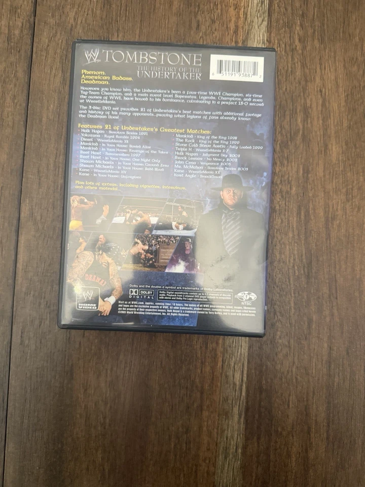 WWE - Tombstone: The History of the Undertaker (DVD, 2005, 3-Disc Set) - Image 2 of 2