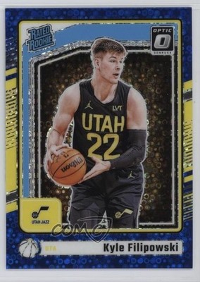 2024-25 Donruss Optic Fast Break Blue Prizm 38/49 Kyle Filipowski Rookie RC 0m89