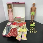 Vtg 1968 World of Barbie Case 1969 Ken 1966 Twist Turn Doll Clothes Accessories