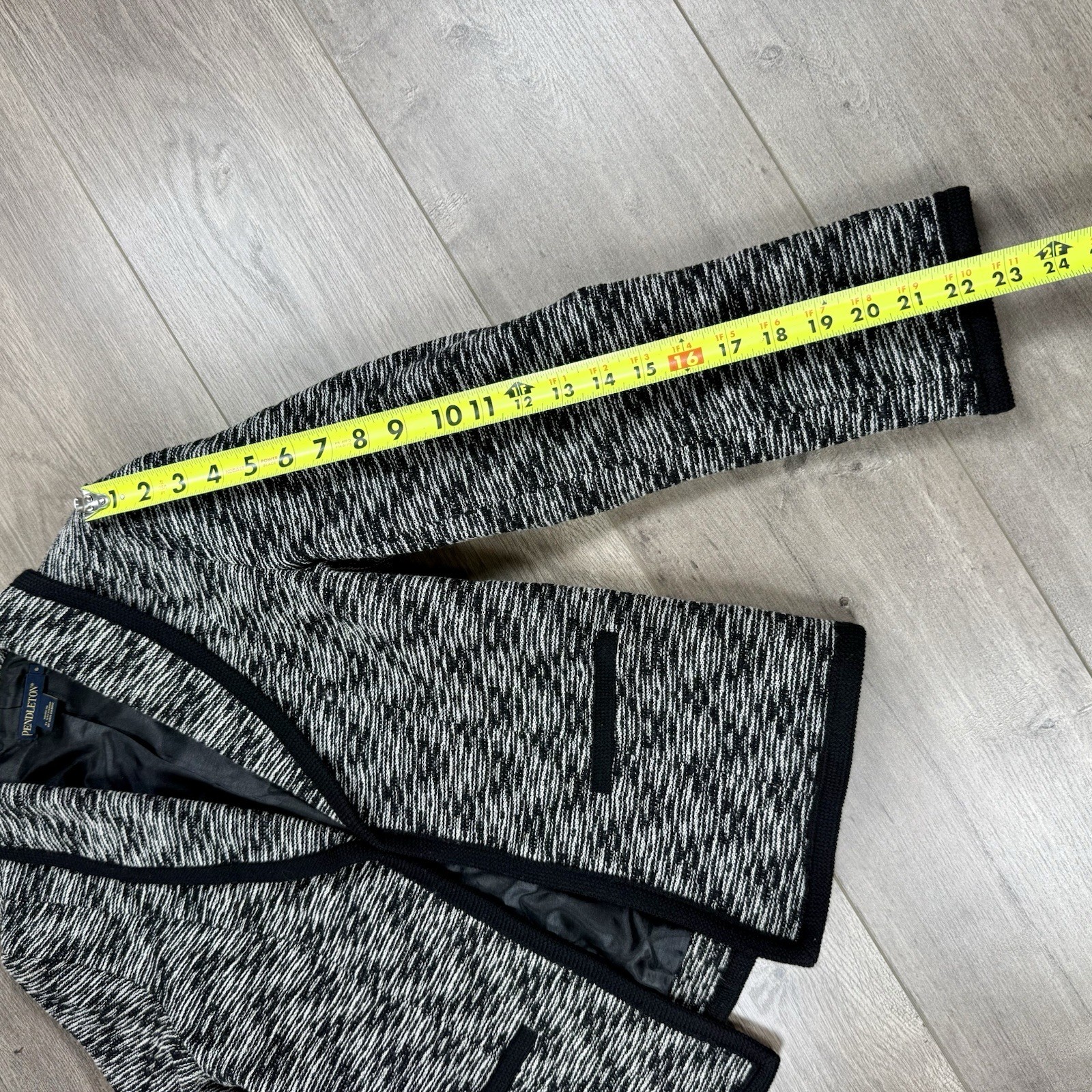 Pendleton 100% Virgin Wool Cropped Blazer Jacket … - image 15