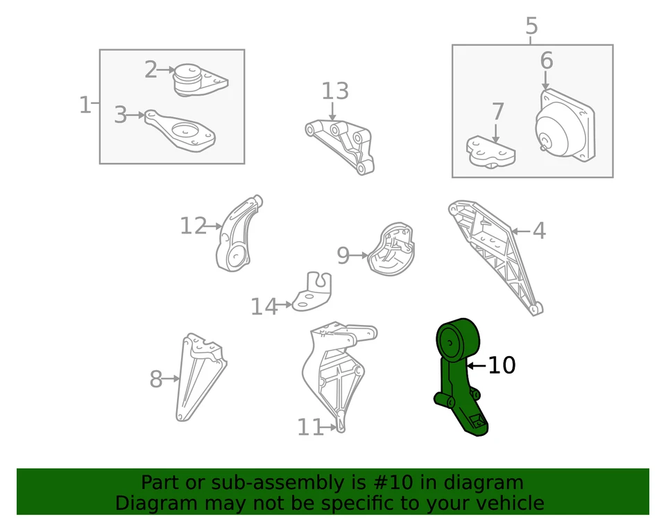 Montaje de motor GM 09127180 genuino Foto 2 de 2