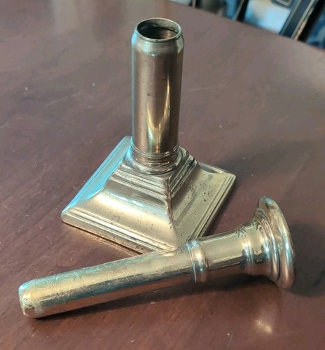 Pair Harrison Patent Brass Candlesticks Telescoping Antique English 19th C - Picture 5 of 12