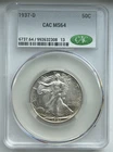 1937-D Walking Liberty Half Dollar - CAC MS64