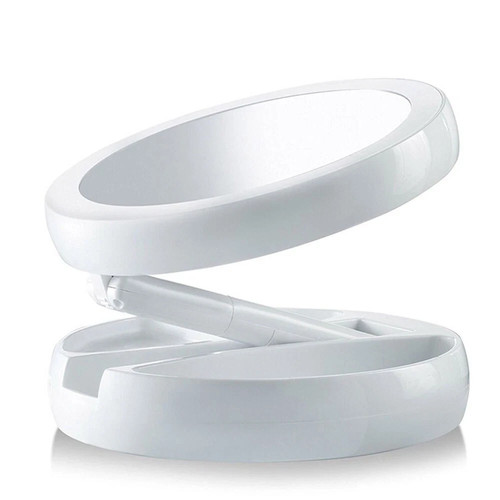 Espejo de Maquillaje LED Plegable Doble Lado 10x Lupa Maquillaje Cosmético Afeitado Reino Unido - Imagen 18 de 19