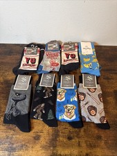 8  Pair Men  s Novelty Sock Bundle   Size 8  12   Fun Mixed Designs NEW with Tags 