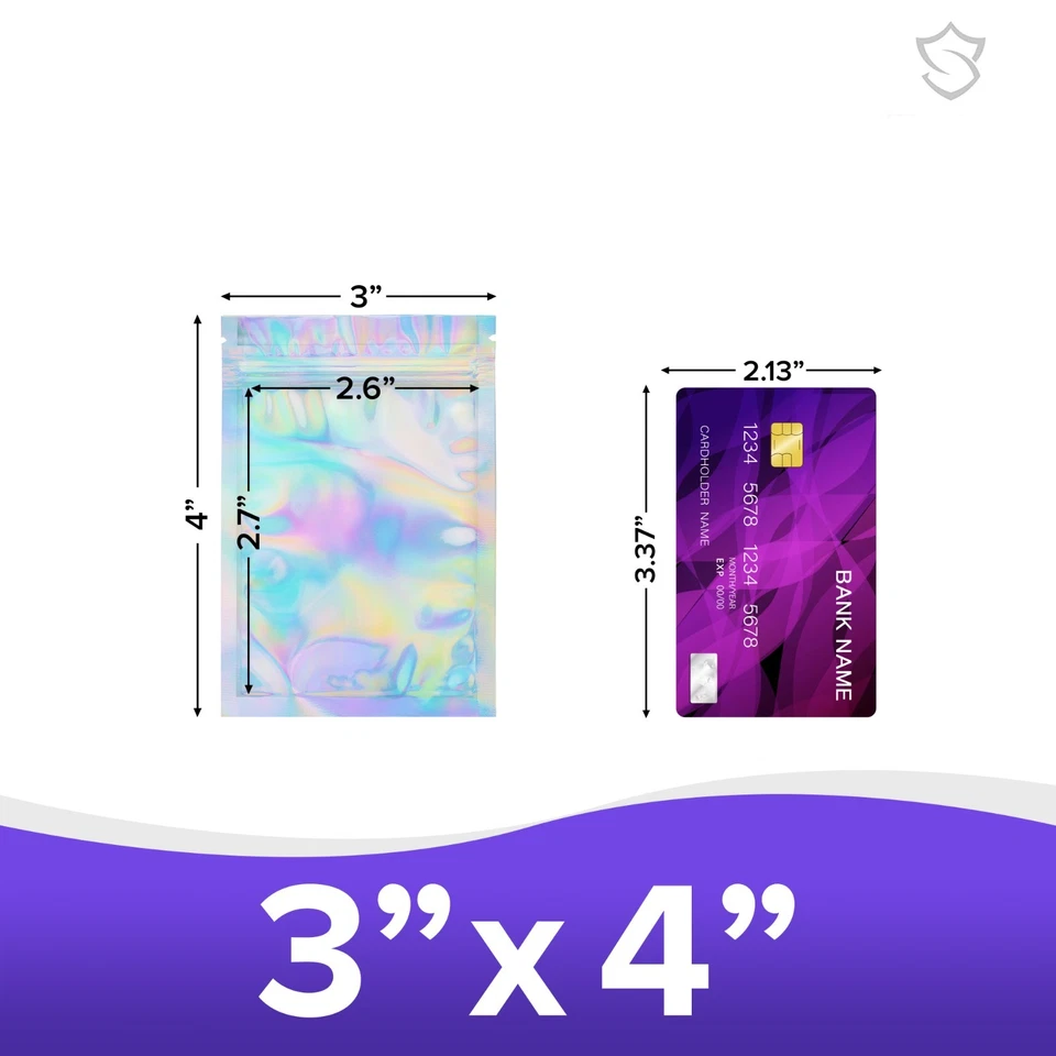 Bolsas de Mylar a prueba de olores holográficas STASHIELD de 200 cantidades embalaje resellable Foto 2 de 4