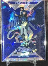 2025 Panini Crusade Cooper Pratt Blue Cracked Ice Prizm Crusade Insert #20