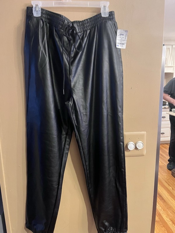 Nwt Womens Black  Dake Leather Look Pants Xlarge