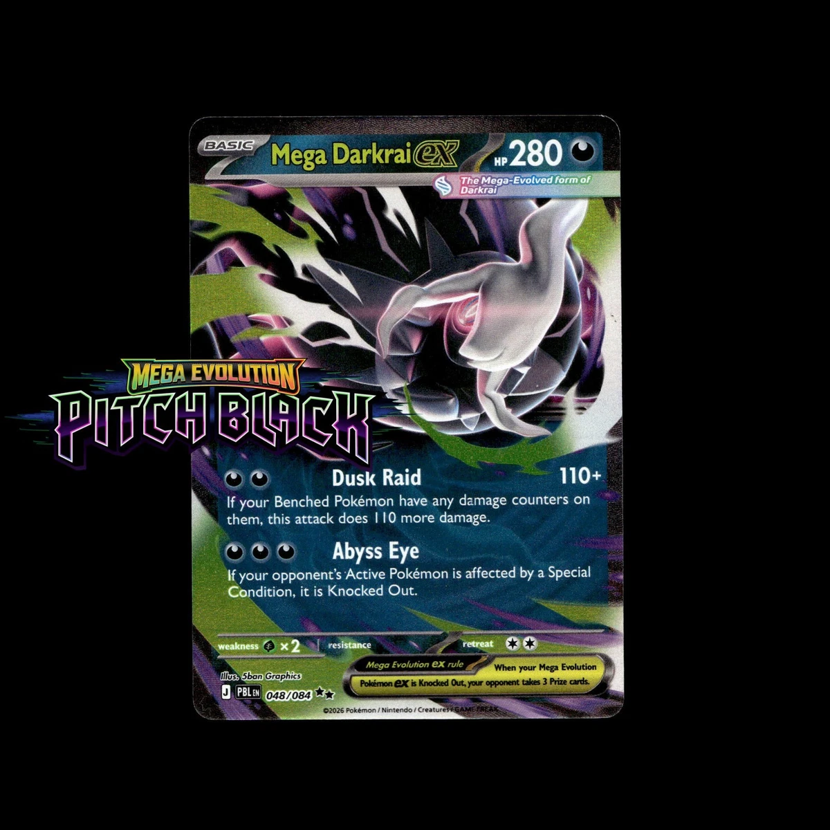 Mega Darkrai Ex 048/084 Me05: Pitch Black for sale | eBay