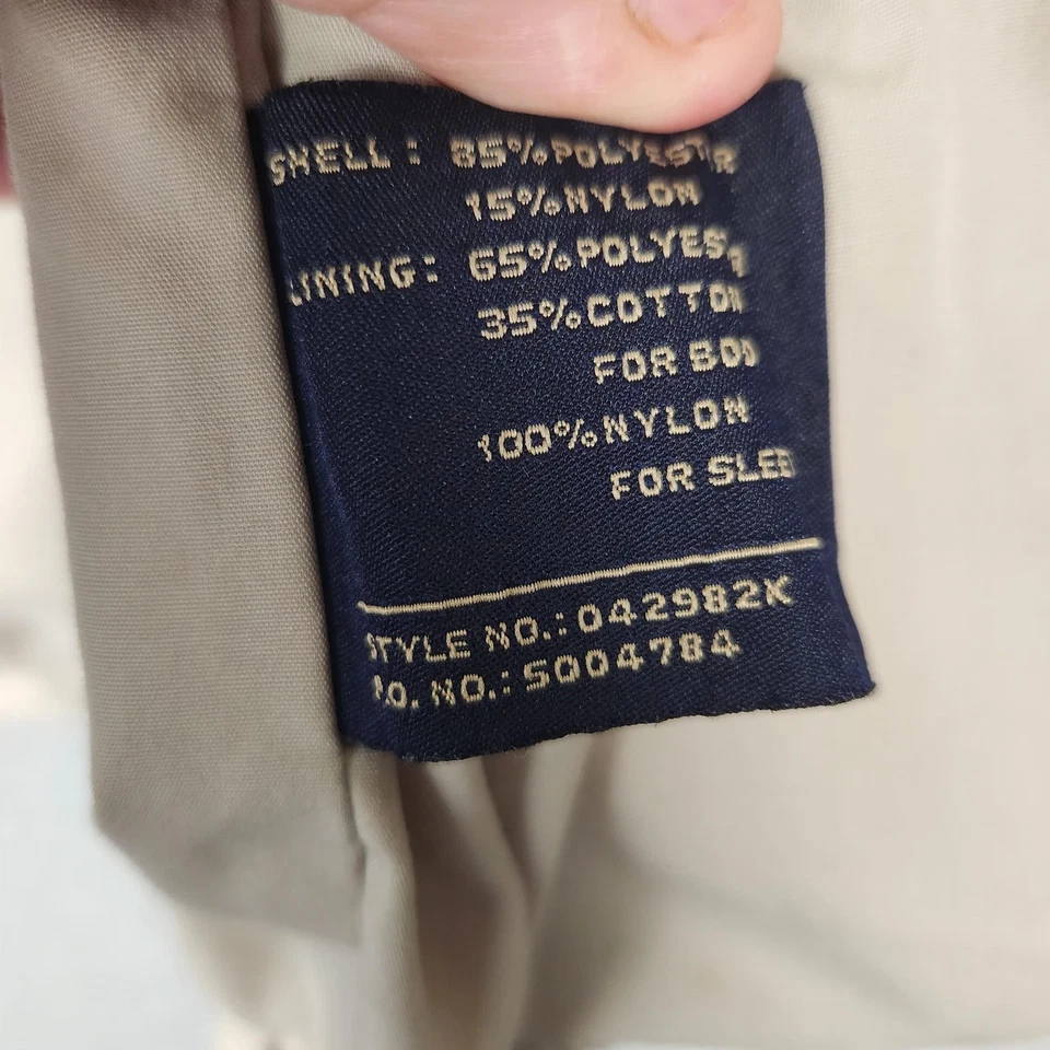 Dockers Jacket Mens Large Full Zip Lined Bomber Classic Pockets Nylon Blend - Image 4 of 4