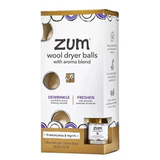 Zum Clean Frankincense & Myrrh Wool Dryer Balls Kit with Aroma Blend