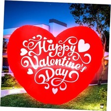 Valentines Day Inflatable Decoration with LED Lights   4 FT Love Blow Up Heart