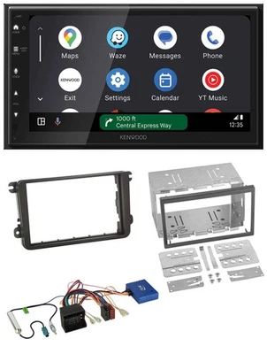 Kenwood DAB Bluetooth USB CAN-Bus 2DIN Autoradio für VW Golf V VI Touran Passat - Bild 1 von 4