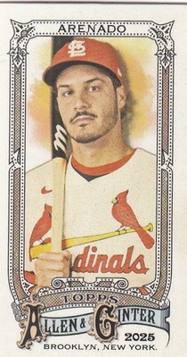 2025 Topps Allen & Ginter MLB No. 130 Nolan Arenado Aces Back Mini Card