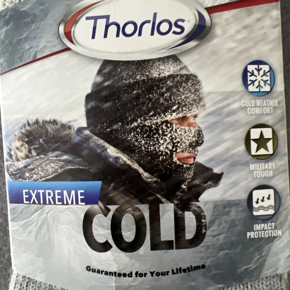 Thorlos Unisex Extreme Cold Over Calf Socks Medium Fits Shoe Sz. 5.5-8.5 Lt Gray - Image 3 of 4