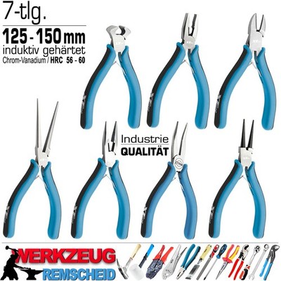 7 x Mini Feinmchaniker Zangen Set Spitz Kombi Flach Telefon Rund Langbeck Zange