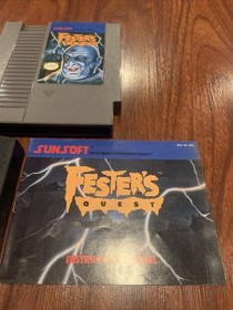 Fester's Quest NES (Nintendo Entertainment System, 1989) Cartridge Sleeve Manual