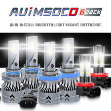 For Jeep Grand Cherokee 2012-2017 Combo Led Headlight Kit Bulbs Hilo Fog Beam