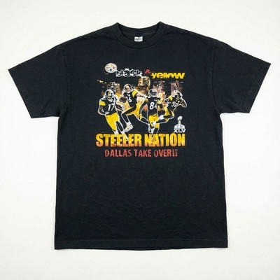 Pittsburgh Steelers ALStyle NFL T-Shirt Herren Super Bowl Vintage Schwarz XL