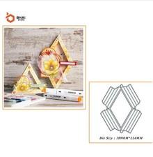 Diamond Photo Frame Metal Cutting Dies DIY Scrapbooking Material Paper Cards