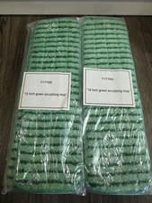 NEW Wet Mop Microfiber Scrubber Heads/Pads, Green 18x5 Inch, Pack of 12 LWGS18