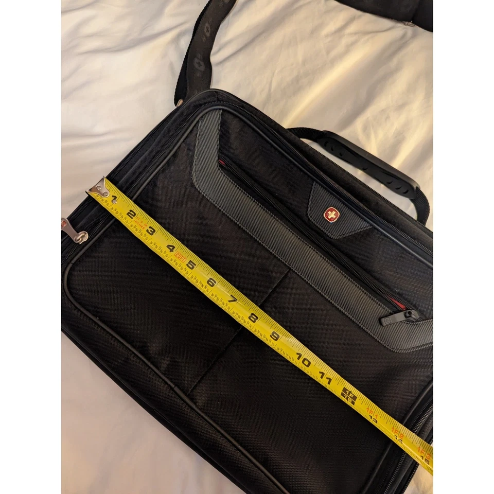 Bolso de hombro negro Swiss Army Attache Case para computadora portátil Foto 3 de 4