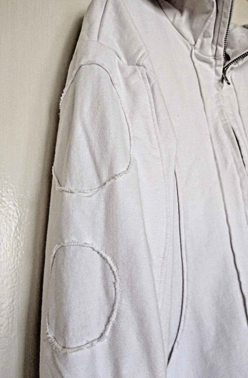 OFF WHITE Felpa con cappuccio HEATHEN Tribal in cotone bianco sporco taglia M