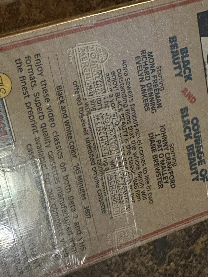 Black Beauty & Courage Of Double Feature Nostalgia Merchant Watermark Open Top - Image 3 of 4