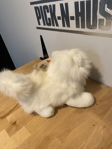 Dakin INC Plush White Fluffy Long Hair Dog 1990 Vintage Stuffed Animal NOS - Picture 4 of 6