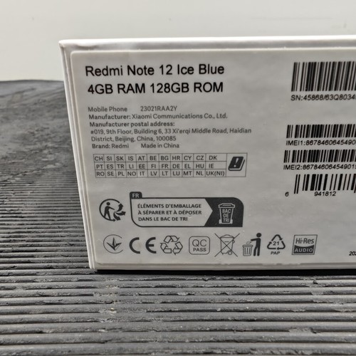 Redmi Note 12 4G Smartphone - Used, Original Box, Screen Burn-In - Zdjęcie 3 z 16